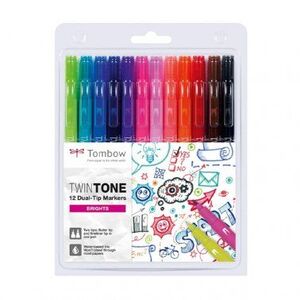 ROTULADOR TOMBOW TWINTONE BRIGHTS SET 12 UD