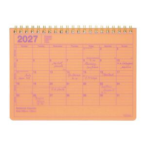 CALENDARIO LIBRETA 2027 MARKS S NARANJA NEON