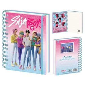 CUADERNO A5 WIRE-O K-POP DEMON HUNTERS SAJA BOYS