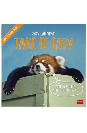 CALENDARIO PARED 2027 LEGAMI TAKE IT EASY ANIMALES