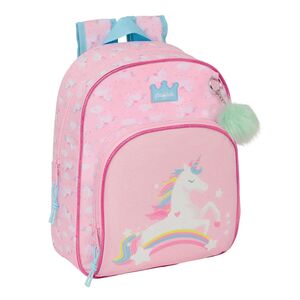 MOCHILA INFANTIL SAFTA ADAPTABLE A CARRO GLOWLAB KIDS UNICORNIO ROSA