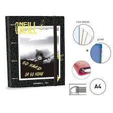 CARPETA ANILLAS A4 EQUIPADA ONEILL BOYS NEGRO