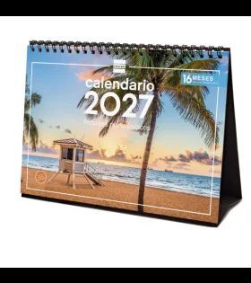CALENDARIO SOBREMESA 2027 FINOCAM PARA ESCRIBIR PAISAJES PARADISÍACOS S 210*150 MM