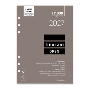 RECAMBIO AGENDA 2027 FINOCAM DÍA PÁGINA R1098 1000-155*215 MM 