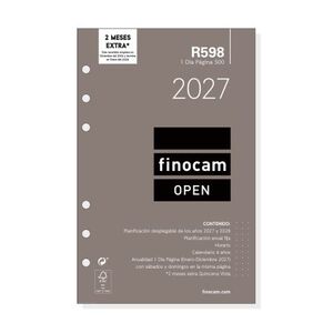 RECAMBIO ANUAL 2027 FINOCAM DÍA PÁGINA R598 500-117*181 MM 