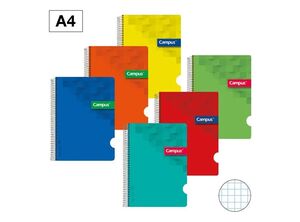 PACK 6 002426 BLOC A4 80/H T.PP 90GR CN4MM C.SURTID