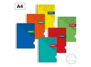 PACK 6 002428 BLOC A4 80/H T.PP 90GR HN COLORES