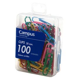 CLIPS COLORES CAMPUS 28MM /100UD
