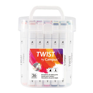 ROTULADORES DOBLE PUNTA CAMPUS UNIVERSITY TWIST 36 COLORES