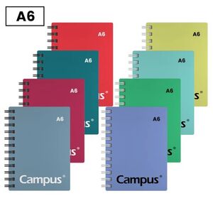 BLOC ESPIRAL CAMPUS A7 APAISADO TAPA SOFT 60 HOJAS 80 G CUADRÍCULA 4 MM