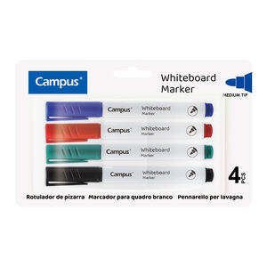 Rotulador para Pizarra Blanca Campus Colores Surtidos 1,2mm Blíster 4 ud.
