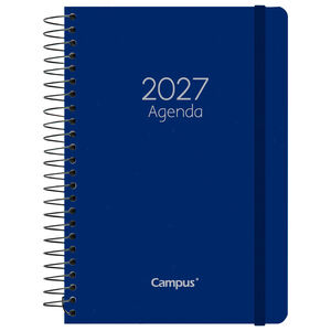 AGENDA CAMPUS 2027 DÍA PÁGINA COLOR A5 TAPA POLIPROPILENO AZUL