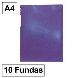 CARPETA PLUS OFFICE 6010 A4 10 FUNDAS VIOLETA