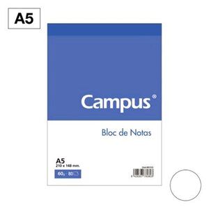 BLOC NOTAS MICROPERFORADO CAMPUS A5 60G 80H LISO