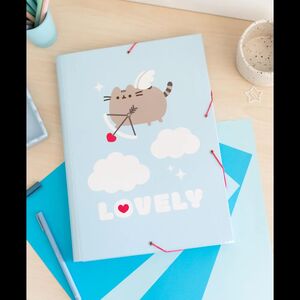 CARPETA GOMAS Y SOLAPAS ERIK PUSHEEN PURRFECT LOVE COLLECTION