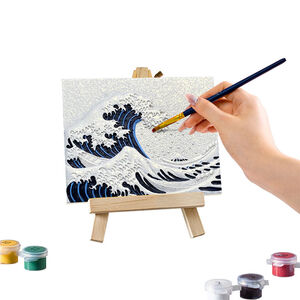 Set Pintura 3D Madnesstoys La Gran Ola de Kanagawa 13,5 x 10,3 cm