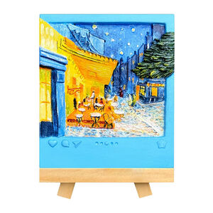 Set Pintura 3D Magnético Madnesstoys Cafe Terrace at Night 7 x 8 cm