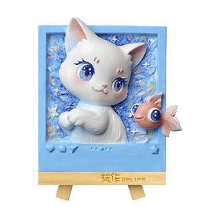 Set Pintura 3D Magnético Madnesstoys Gato y Pez 7 x 8 cm