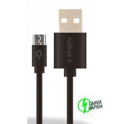 CABLE-MICRO USB-1.5A PLUGYU NEGRO