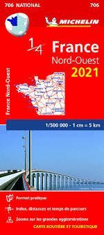 FRANCIA NORD-OUEST 1/4 706 *MICHELIN 2021*